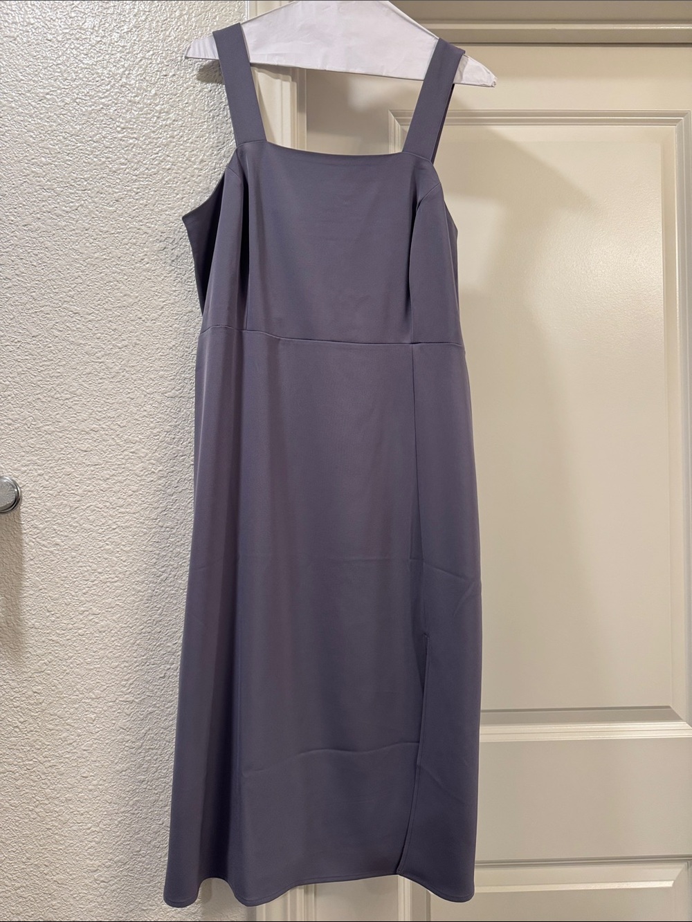 Women's Square Neck Sleeveless Midi Dress - Dusty Lavender